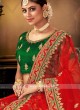 Bridal Lehenga Choli In Red & green Color